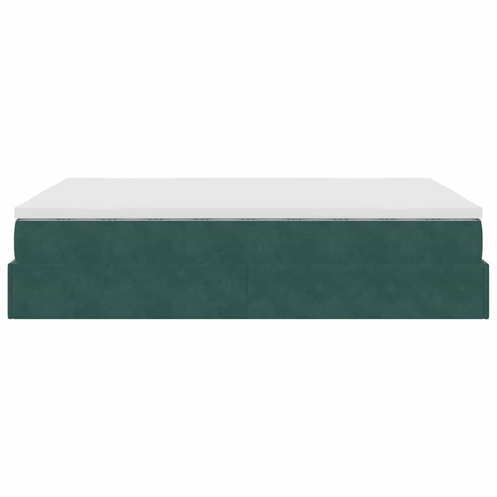 vidaXL Struttura Letto Pouf con Materasso 140x200 cm in Velluto