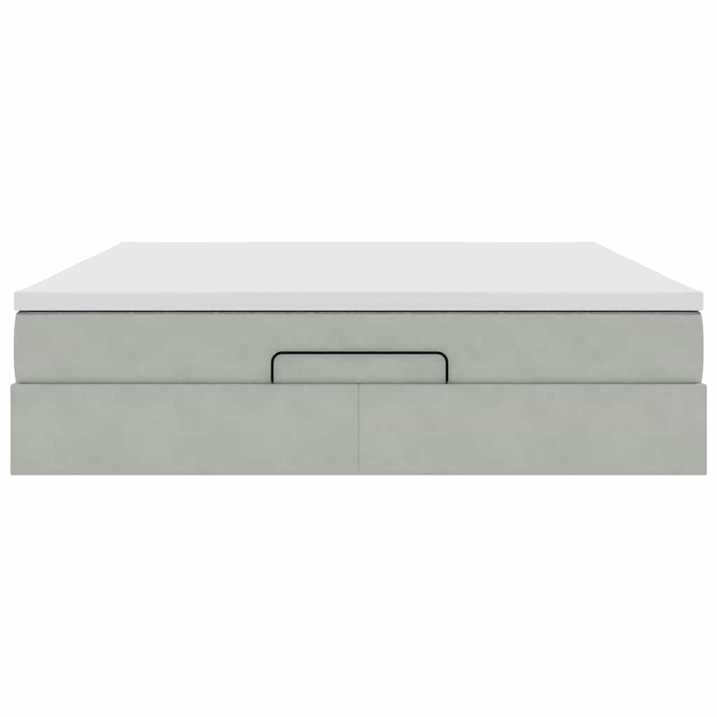 vidaXL Struttura Letto Pouf con Materasso 180x200 cm in Velluto