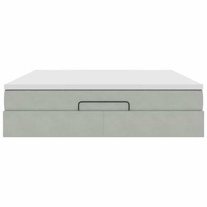 vidaXL Struttura Letto Pouf con Materasso 180x200 cm in Velluto