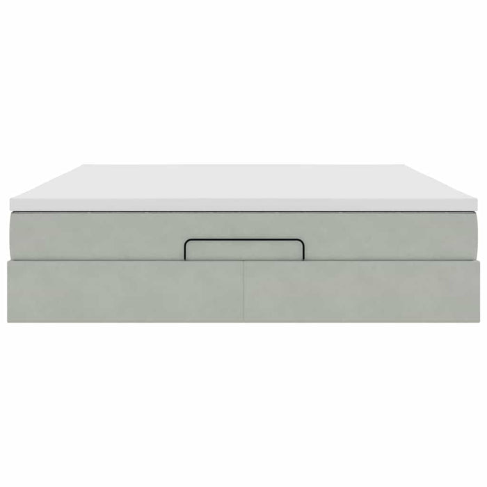 vidaXL Struttura Letto Pouf con Materasso 180x200 cm in Velluto