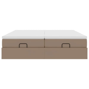 Struttura Letto Pouf con Materassi 160x200 cm Similpelle 3311223