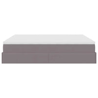 Struttura Letto Pouf con Materassi Grigio 180x200 cm Similpelle 3311227