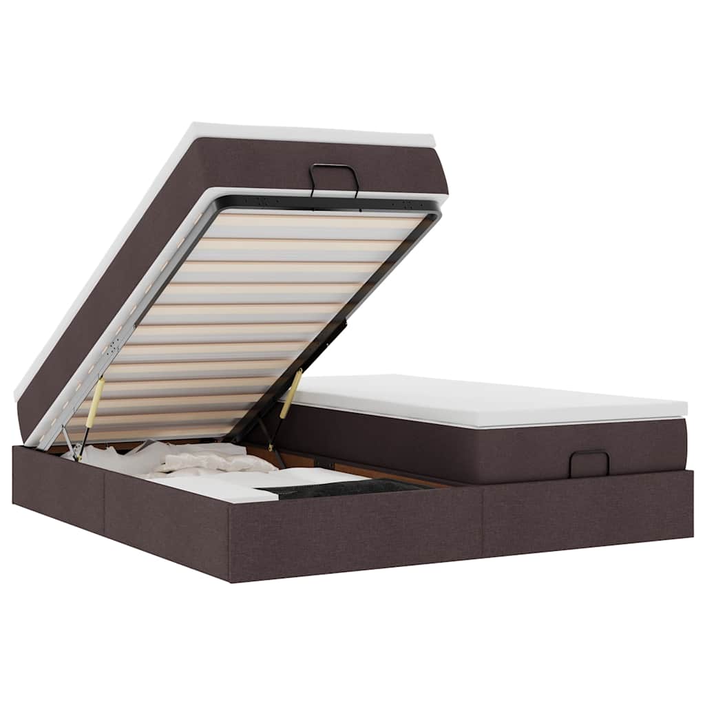 Struttura Letto Pouf con Materassi 160x200 cm in Tessuto 3311237