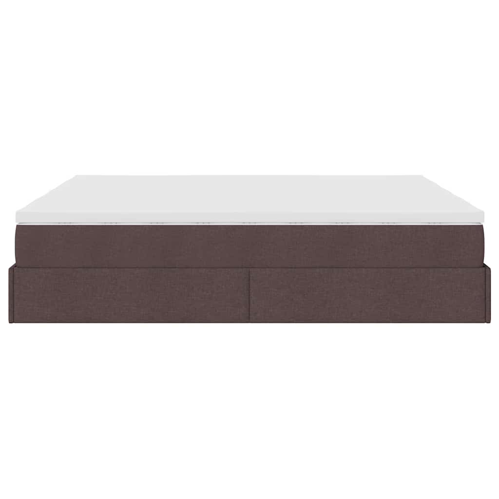 vidaXL Struttura Letto Pouf con Materassi 160x200 cm in Tessuto