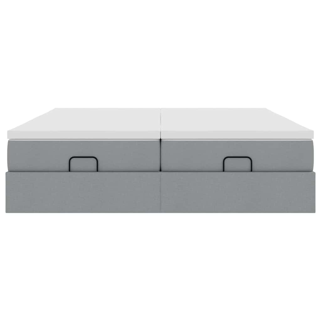 vidaXL Struttura Letto Pouf con Materassi 180x200 cm in Tessuto