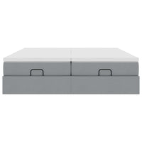 vidaXL Struttura Letto Pouf con Materassi 200x200 cm in Tessuto