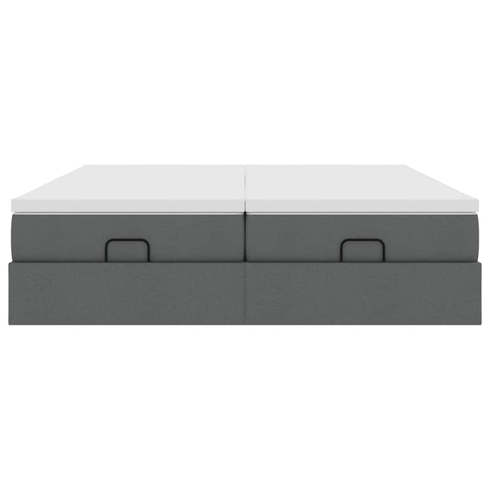 vidaXL Struttura Letto Pouf con Materassi 200x200 cm in Tessuto