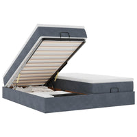 vidaXL Struttura Letto Pouf con Materassi 180x200 cm Velluto