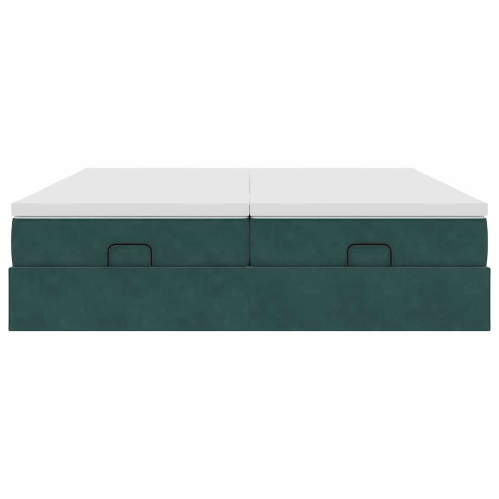 Struttura Letto Pouf con Materassi 200x200 cm Velluto 3311270