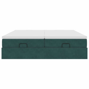 Struttura Letto Pouf con Materassi 200x200 cm Velluto 3311270