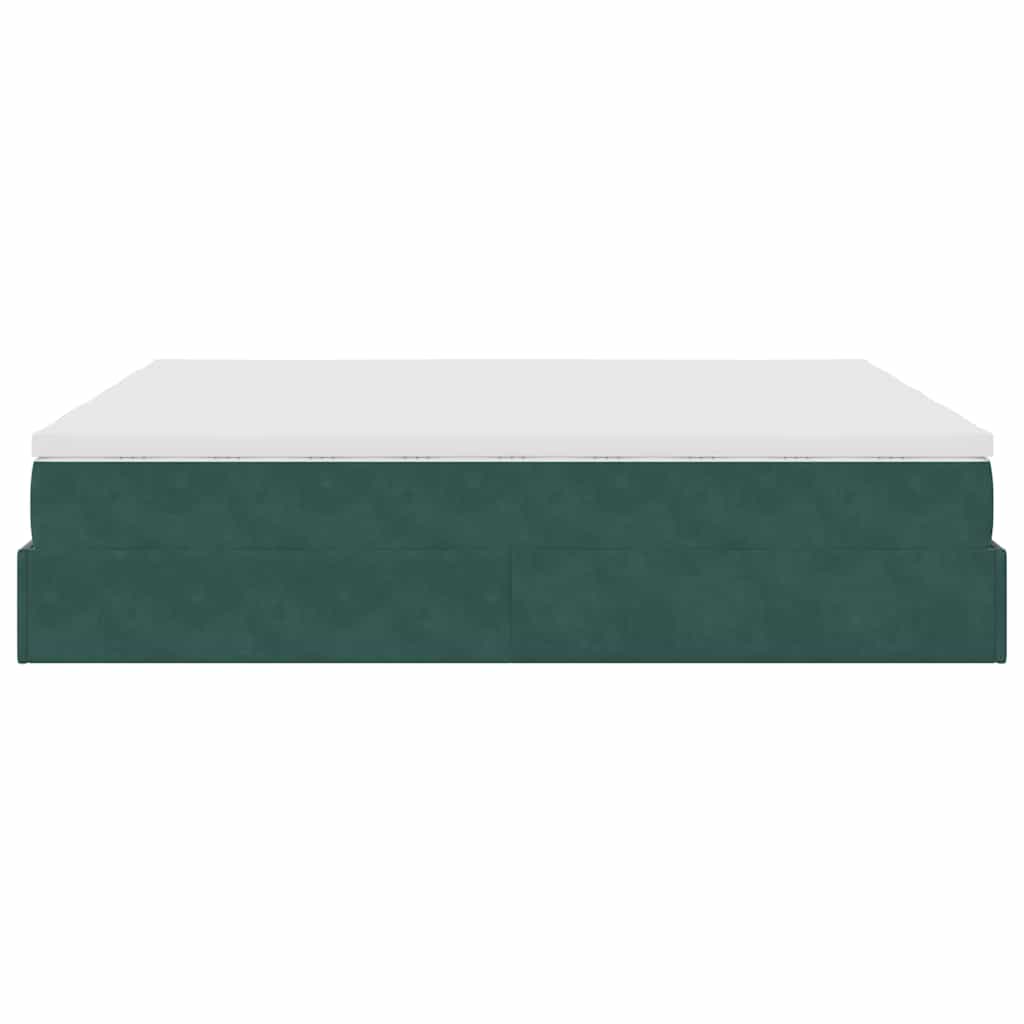 Struttura Letto Pouf con Materassi 200x200 cm Velluto 3311270
