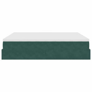 Struttura Letto Pouf con Materassi 200x200 cm Velluto 3311270