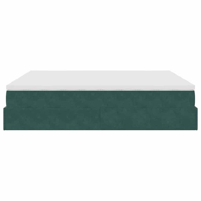 Struttura Letto Pouf con Materassi 200x200 cm Velluto 3311270