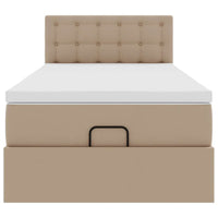 Letto Pouf con Materasso Cappucino 80x200 cm Similpelle 3311277