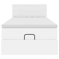 Letto Pouf con Materasso Bianco 90x200 cm Similpelle 3311284