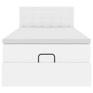 Letto Pouf con Materasso Bianco 90x200 cm Similpelle 3311284