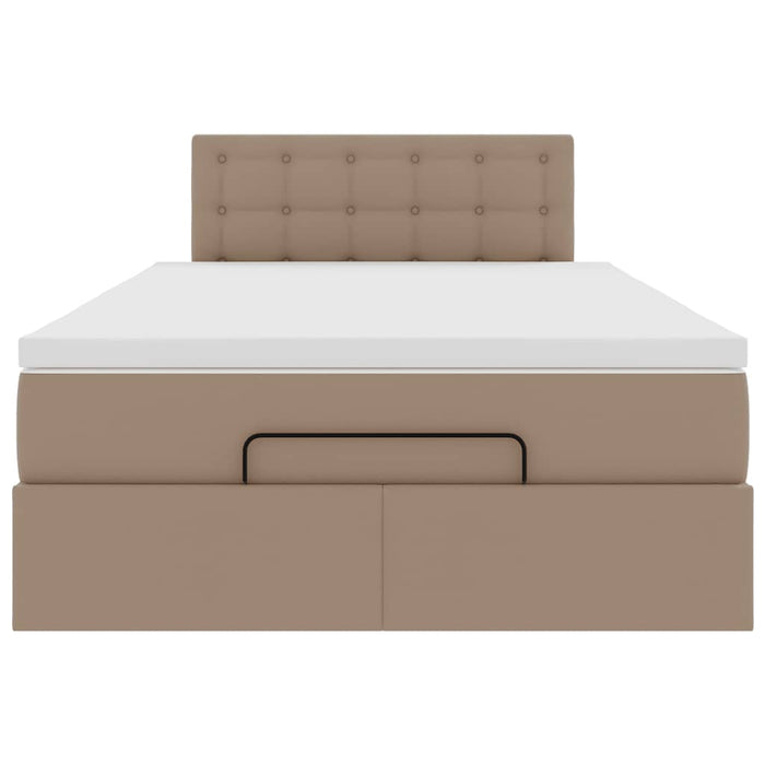 vidaXL Struttura Letto Pouf con Materasso 120x200 cm Similpelle