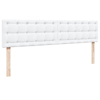 Struttura Letto Pouf con Materasso Bianco 160x200 cm Similpelle 3311314