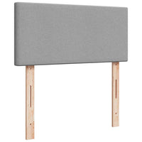 vidaXL Pouf Letto con Materasso Grigio Chiaro 90x200 cm in Tessuto