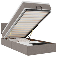 vidaXL Pouf Letto con Materasso Tortora 90x200 cm in Tessuto