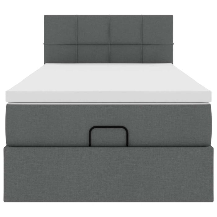 vidaXL Struttura Letto Pouf con Materasso 100x200 cm in Tessuto