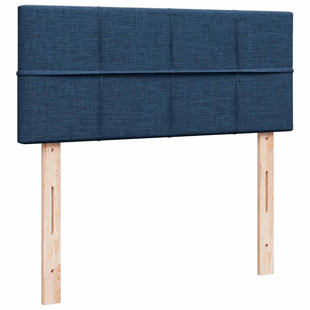 vidaXL Pouf Letto con Materasso Blu 120x200 cm in Tessuto