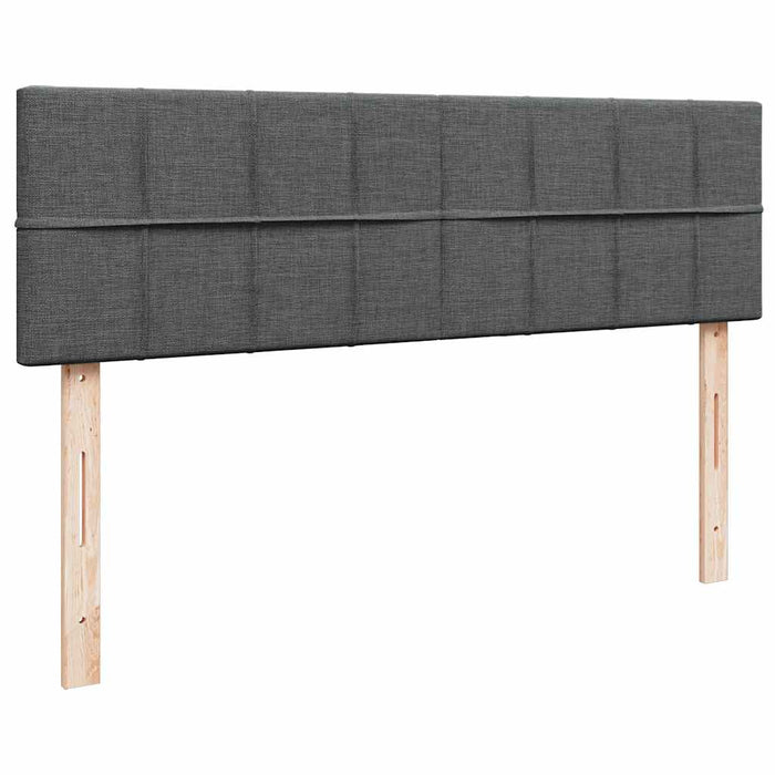 vidaXL Pouf Letto con Materasso Grigio Scuro 140x190 cm in Tessuto