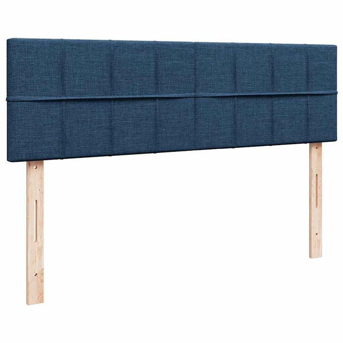vidaXL Pouf Letto con Materasso Blu 140x190 cm in Tessuto
