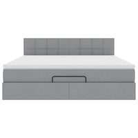 vidaXL Struttura Letto Pouf con Materasso 180x200 cm in Tessuto