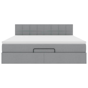 Struttura Letto Pouf con Materasso 180x200 cm in Tessuto 3311477