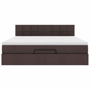 vidaXL Struttura Letto Pouf con Materasso 180x200 cm in Tessuto