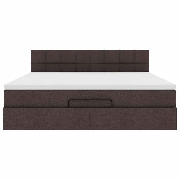 vidaXL Struttura Letto Pouf con Materasso 180x200 cm in Tessuto