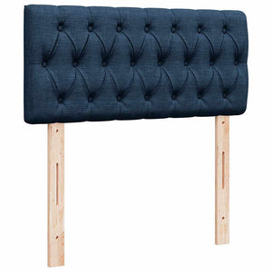 Struttura Letto Pouf con Materasso Blu 90x190 cm in Tessuto 3311510