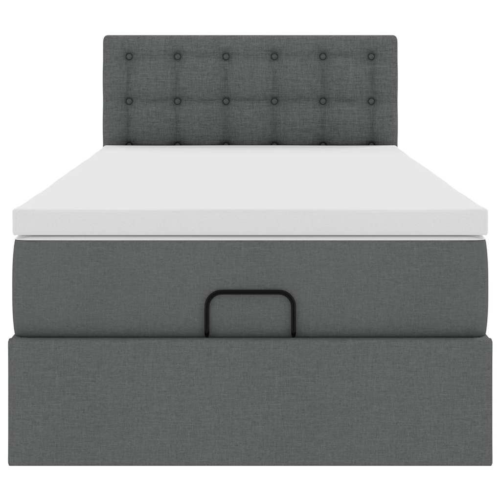 vidaXL Struttura Letto Pouf con Materasso 100x200 cm in Tessuto