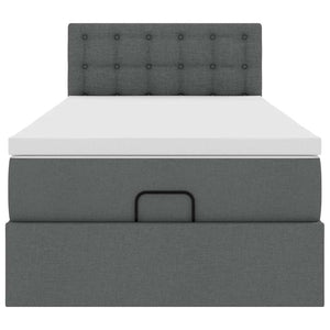 vidaXL Struttura Letto Pouf con Materasso 100x200 cm in Tessuto
