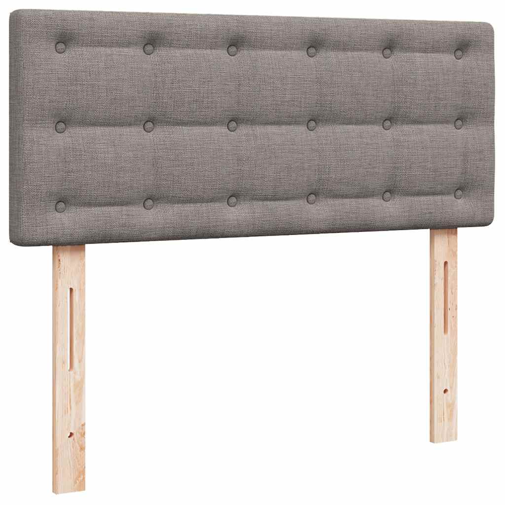 Struttura Letto Pouf con Materasso Tortora 120x190 cm Tessuto 3311612