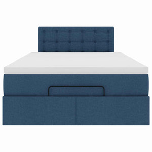 vidaXL Pouf Letto con Materasso Blu 120x200 cm in Tessuto