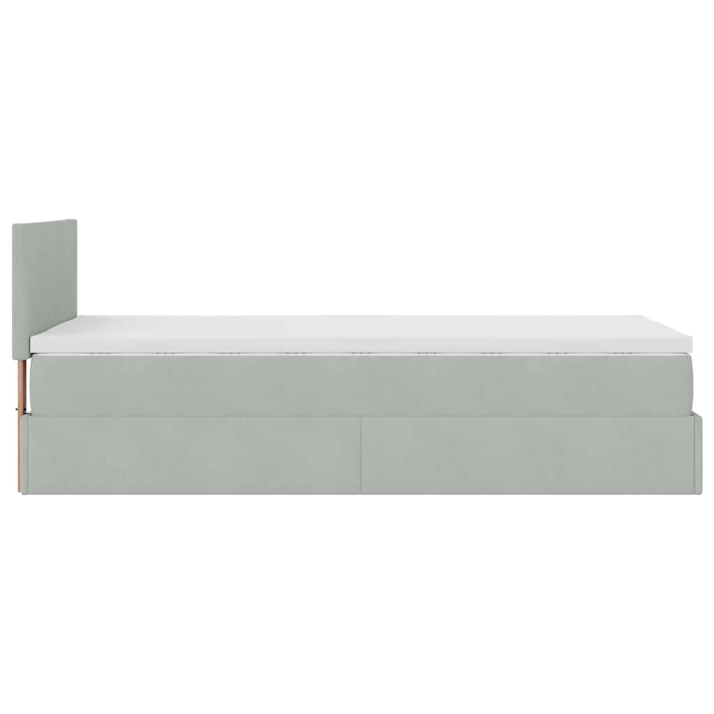 vidaXL Struttura Letto Pouf con Materasso 80x200 cm in Velluto