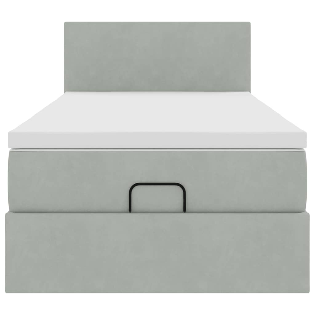 vidaXL Struttura Letto Pouf con Materasso 90x190 cm in Velluto