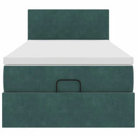 vidaXL Struttura Letto Pouf con Materasso 90x190 cm in Velluto