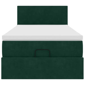 Struttura Letto Pouf con Materasso 90x190 cm in Velluto 3311672