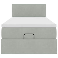 Struttura Letto Pouf con Materasso 100x200 cm Velluto 3311681