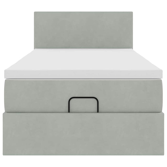 Struttura Letto Pouf con Materasso 100x200 cm Velluto 3311681