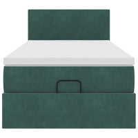 Struttura Letto Pouf con Materasso 100x200 cm Velluto