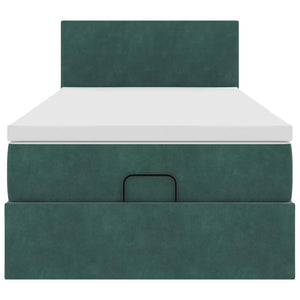 Struttura Letto Pouf con Materasso 100x200 cm Velluto