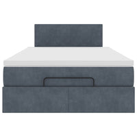 vidaXL Struttura Letto Pouf con Materasso 120x200 cm Velluto