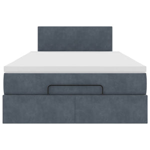 vidaXL Struttura Letto Pouf con Materasso 120x200 cm Velluto