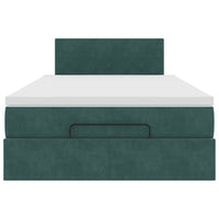 vidaXL Struttura Letto Pouf con Materasso 120x200 cm Velluto