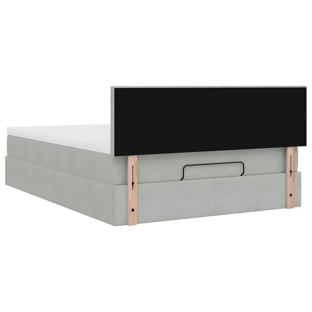 vidaXL Struttura Letto Pouf con Materasso 140x200 cm in Velluto