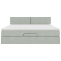 Struttura Letto Pouf con Materasso 180x200 cm in Velluto 3311717